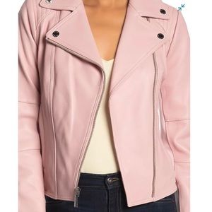 New Michael Kors Moto Leather Jacket with tags